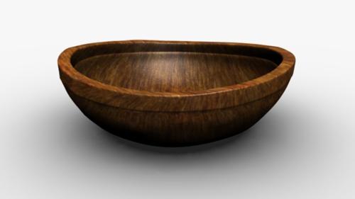 simple wooden bowl with nicks preview image